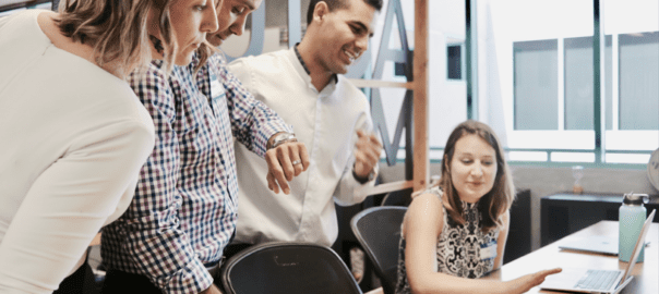 Group of people at an office